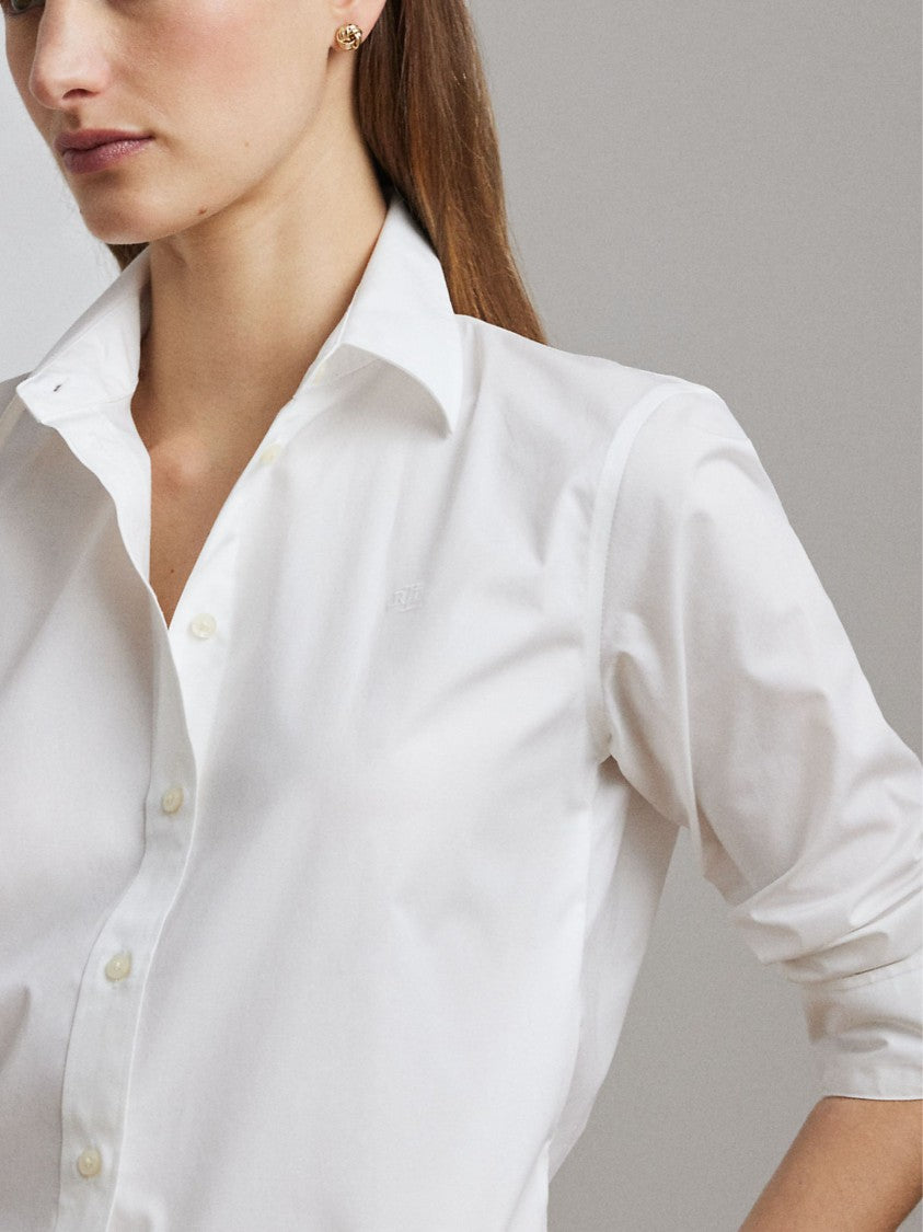 Lauren Ralph Lauren Long-Sleeve Tailored Button-Up Cotton Shirt
