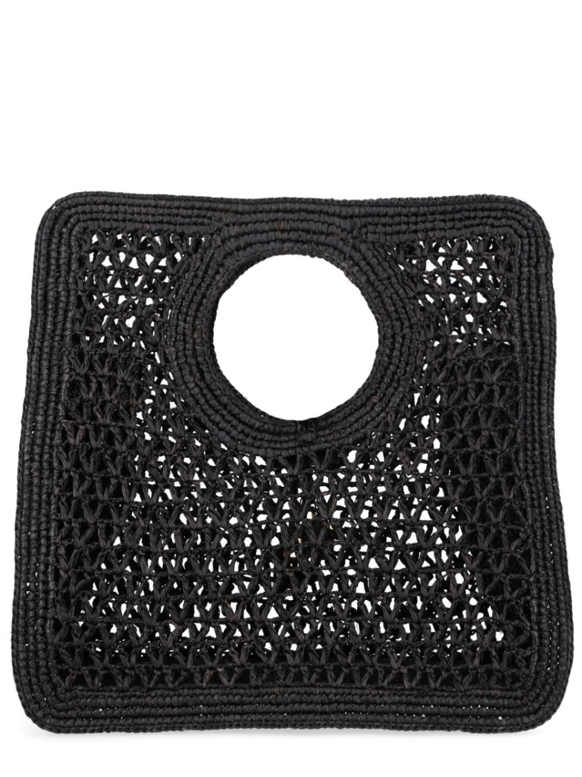 Jacquemus Spiaggia Woven Raffia Lattice Tote Bag