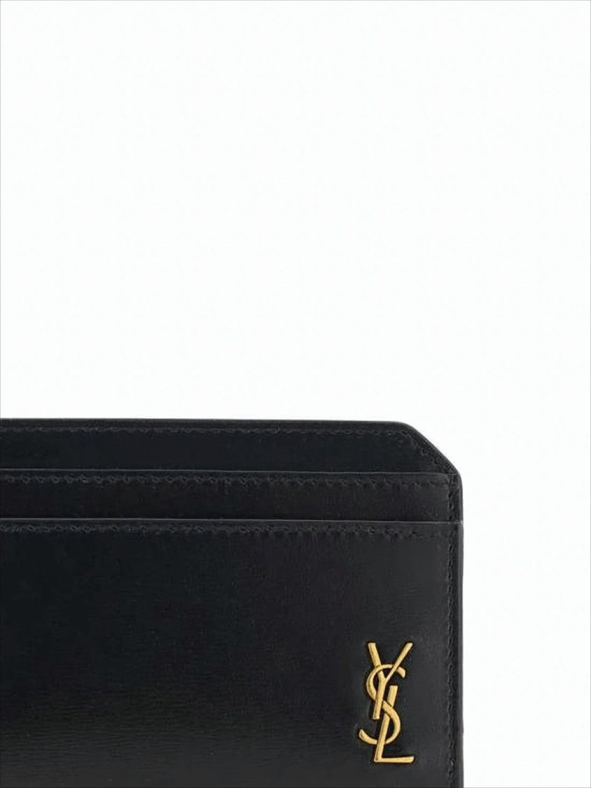 Saint Laurent Rectangular Card Wallet In Smooth Calf Leather