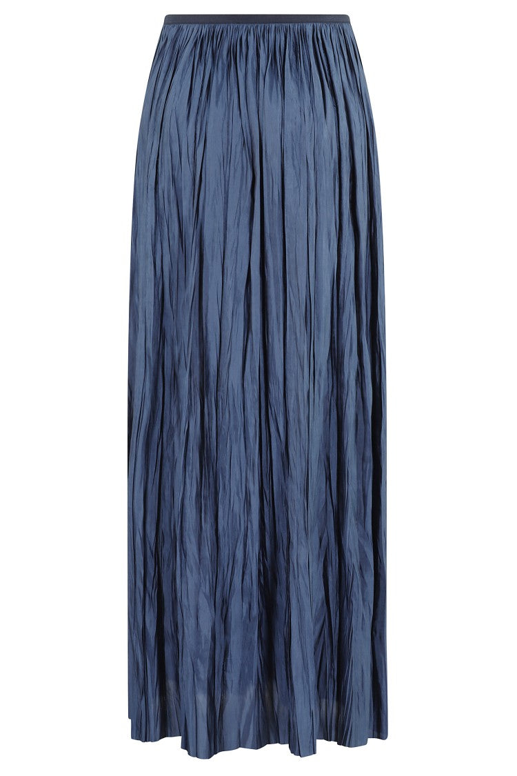 Roberto Collina Long Pleated Skirt With Satin Finish