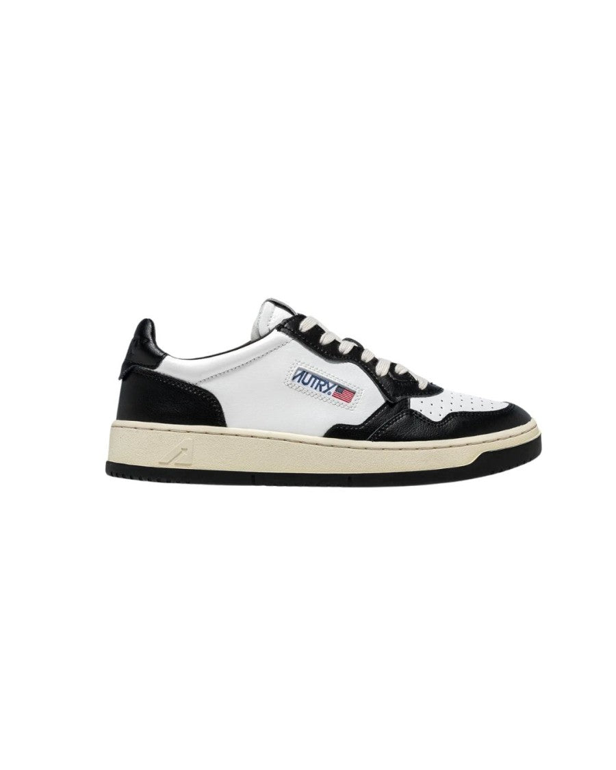 Autry Bicolor Low Sneakers With Padded Collar And Cushioned Insole