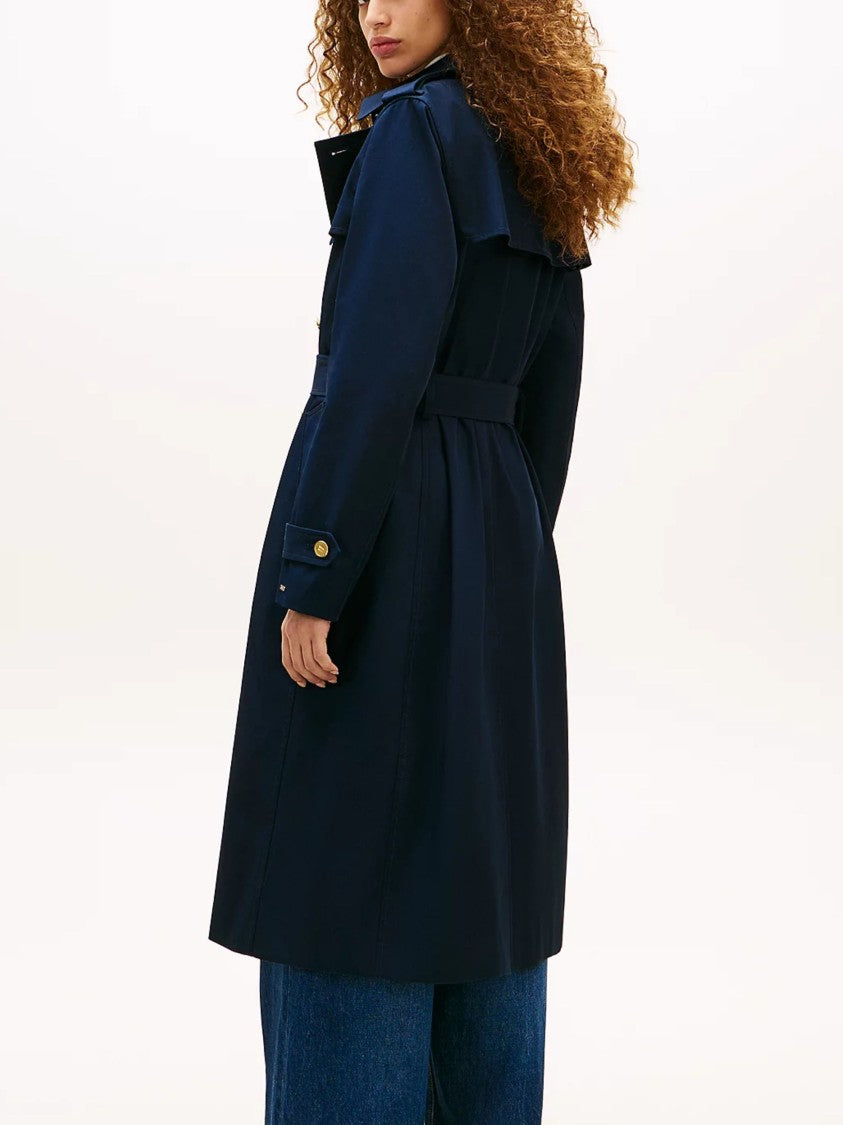 Tommy Hilfiger Slim Fit Black Trench Coat