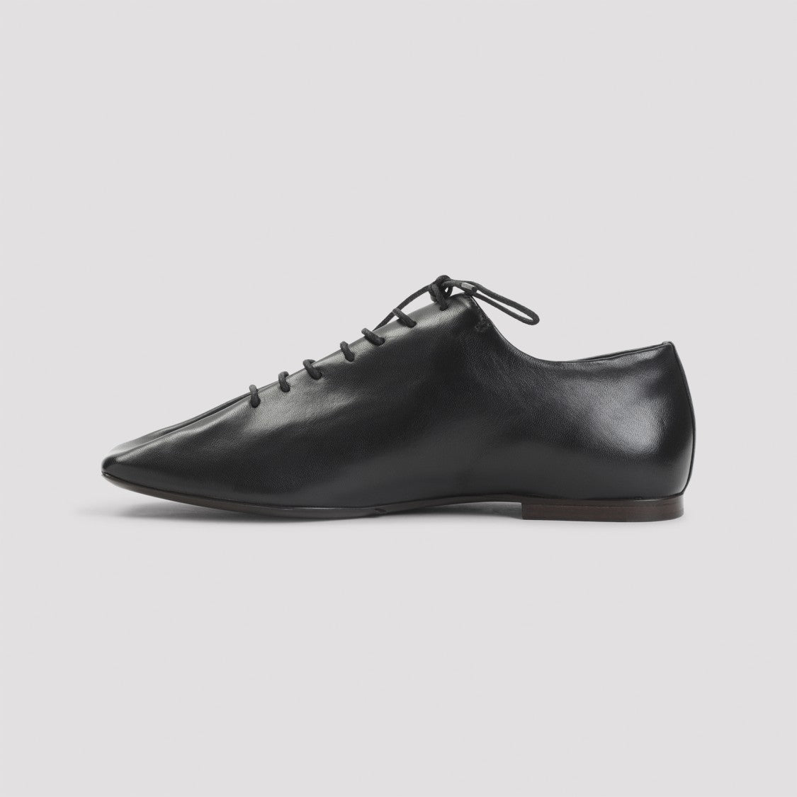 Lemaire Souris Flat Classic Black Leather Derbies