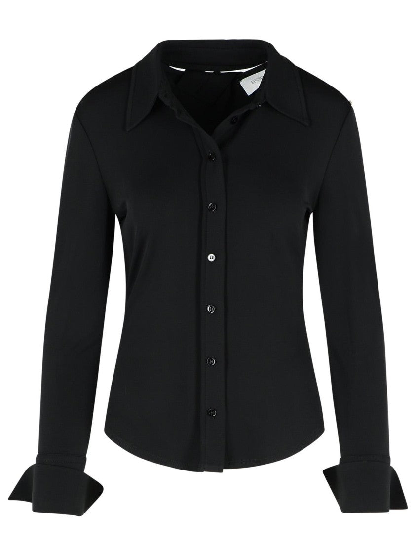 Sportmax Candido' Black Viscose Polo Shirt