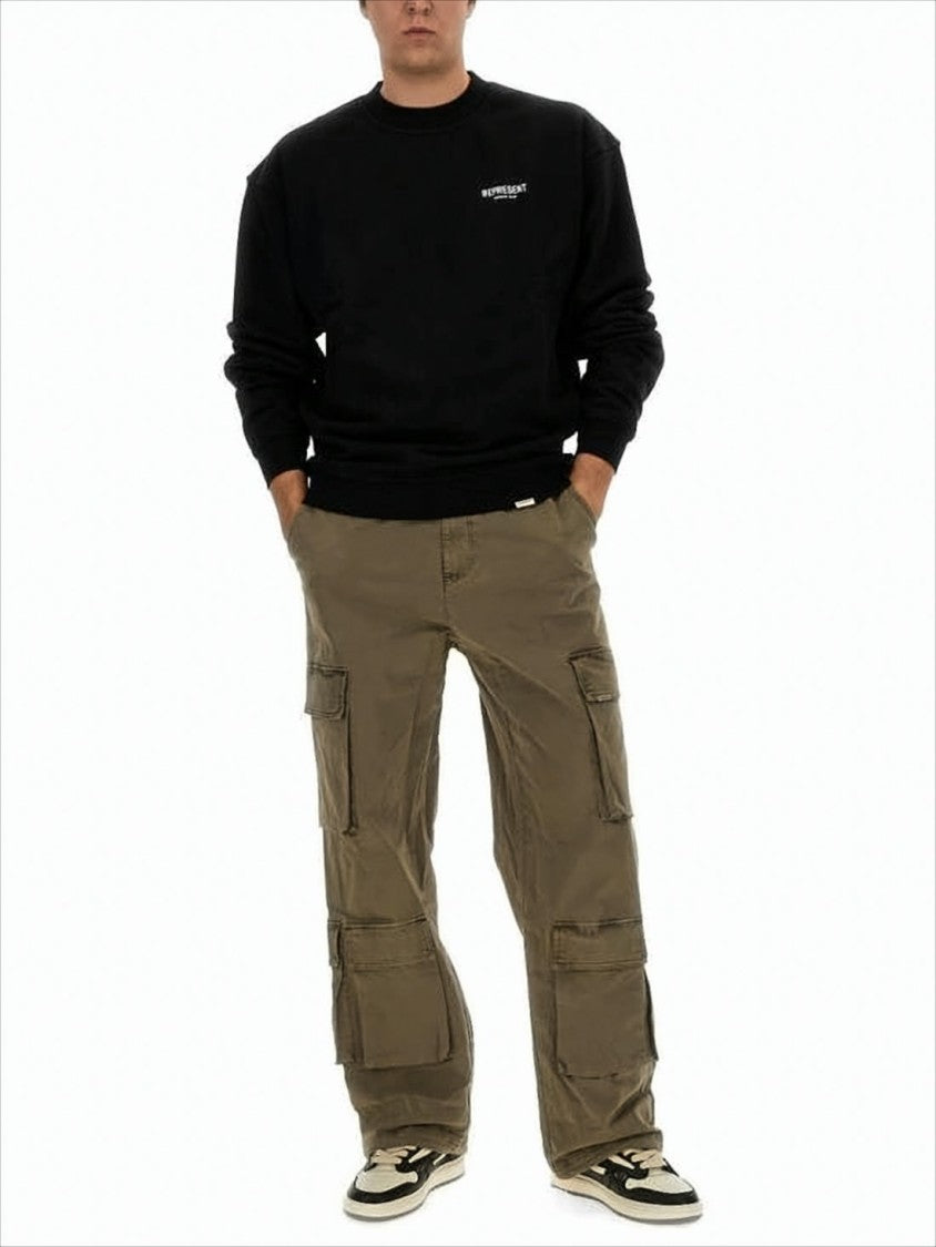 Represent Relaxed-Fit Long-Sleeve Sweatshirt With Ribbed Cuffs