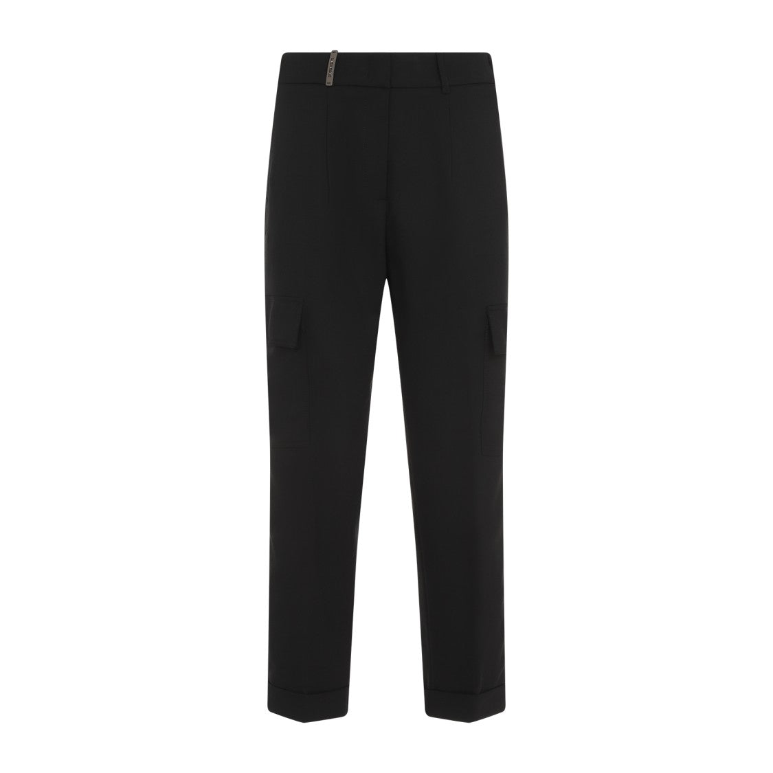 Peserico Cargo Black Wool Pants