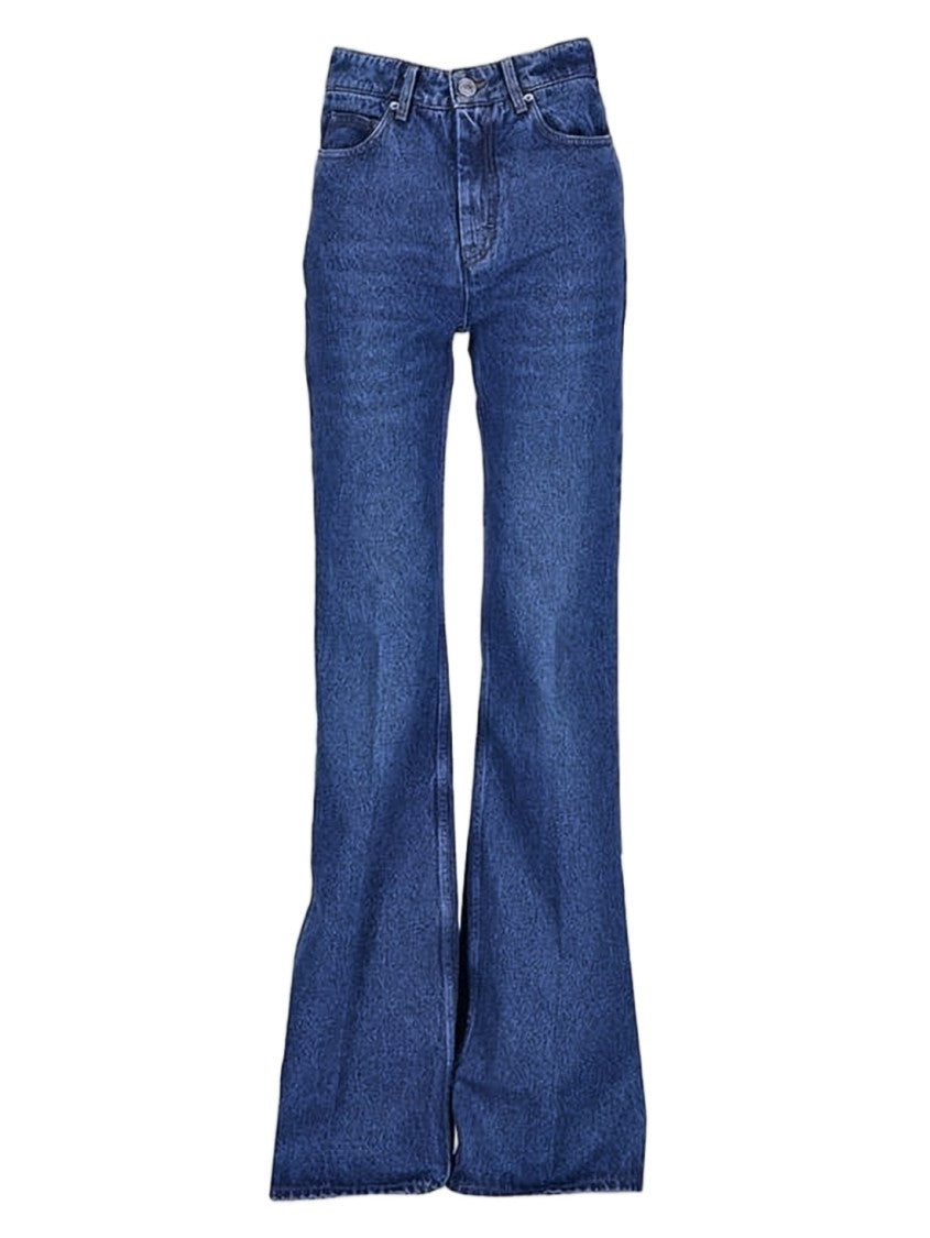 Ami Paris High-Waisted Flared Denim Pants With Classic Five-Pocket Design