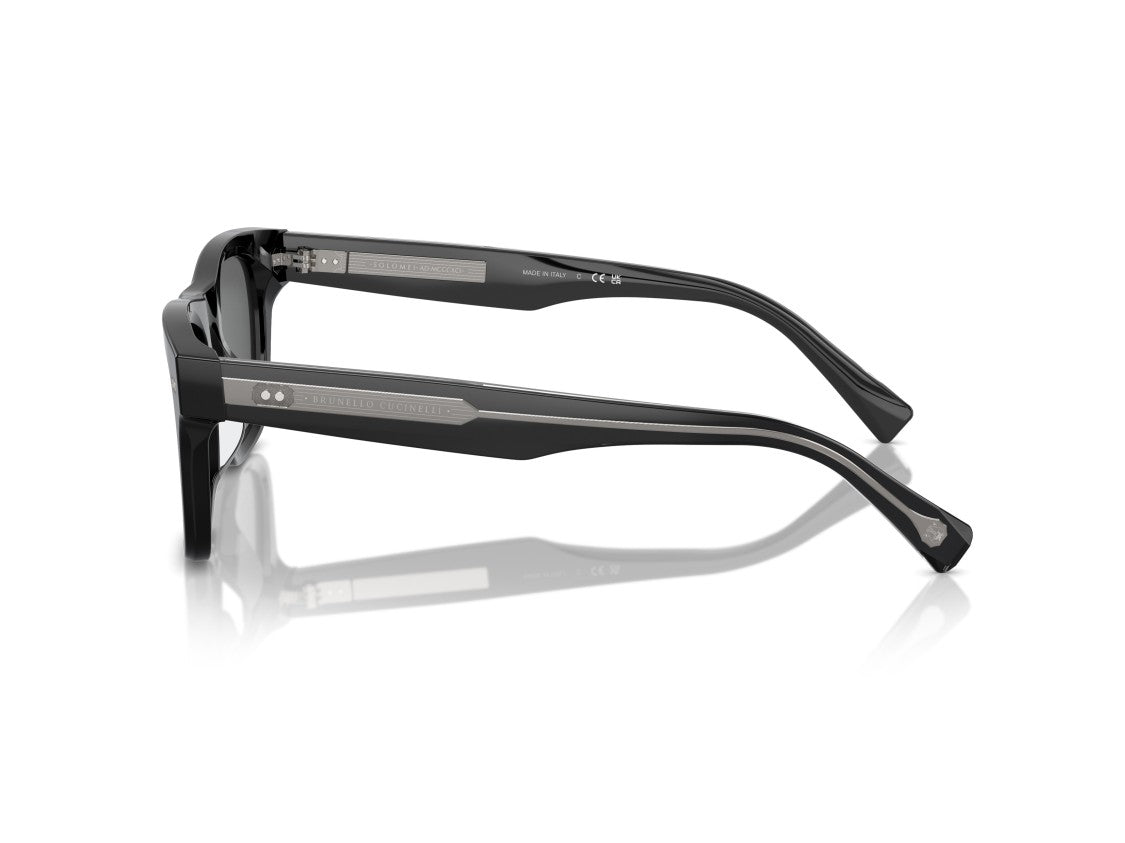 Brunello Cucinelli Black 0Bc4002s Metallic Accent Square Sunglasses
