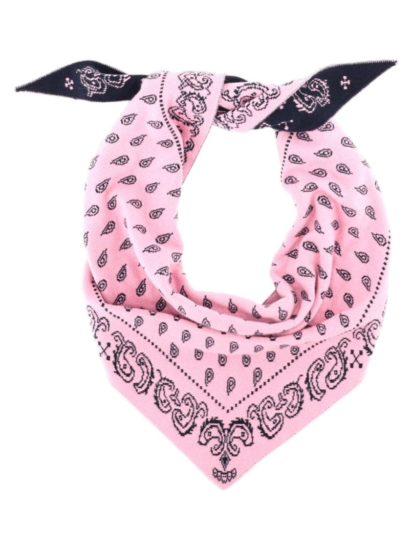Guest In Residence Blue Paisley Bandana Cashmere Scarf