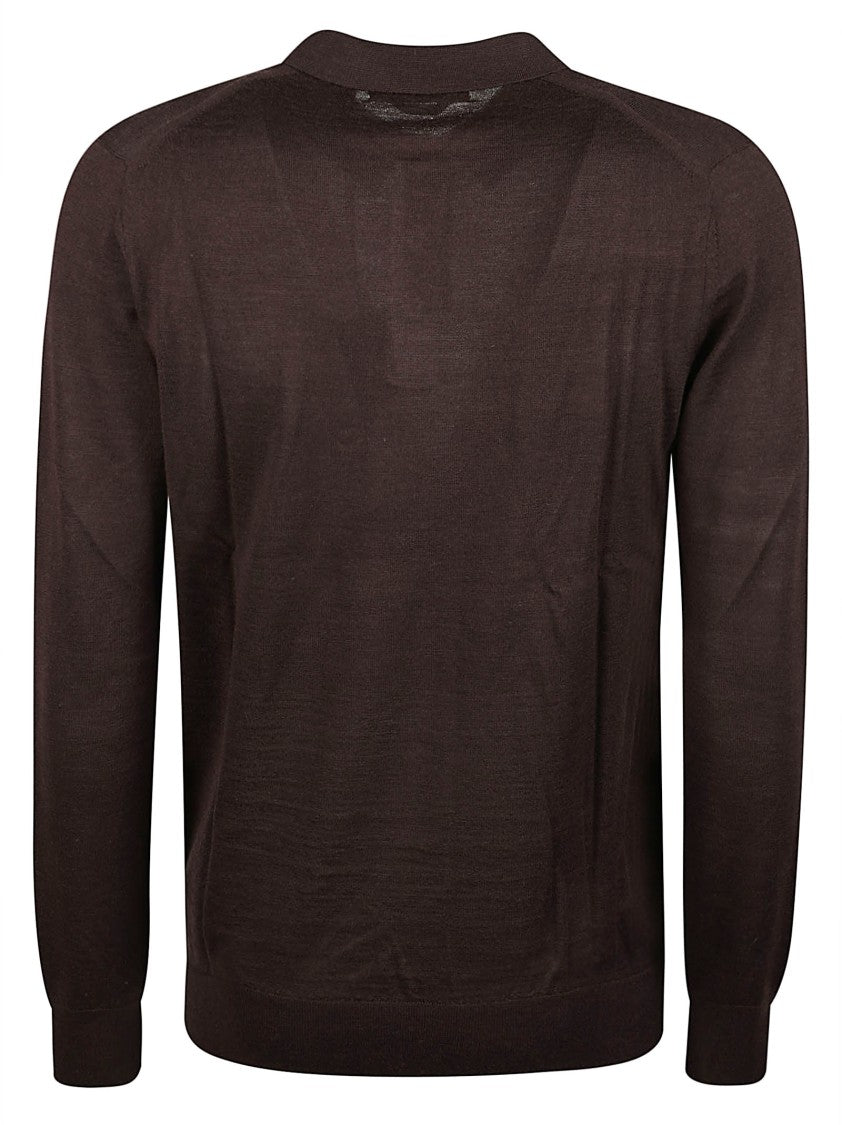 Michael Kors Core Merino Extra Fine Merino Wool Long-Sleeve Polo Shirt