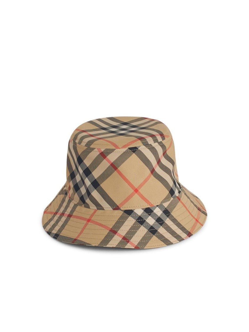 Burberry Check' Beige Cotton Hat