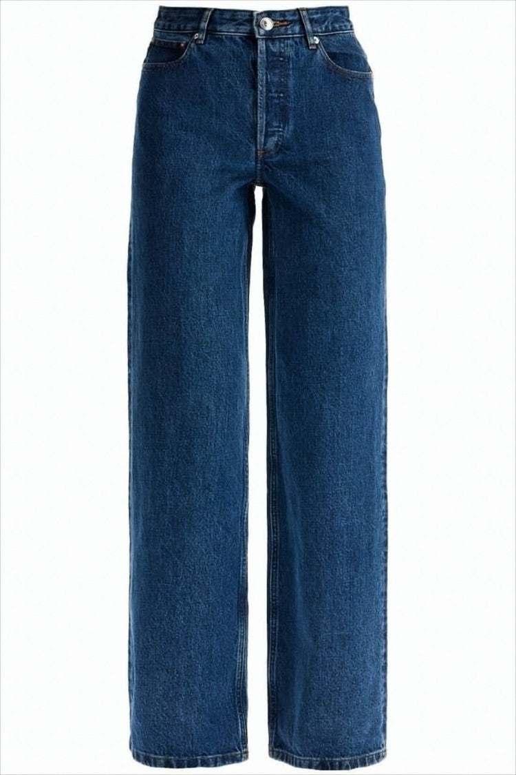 A.P.C. High-Waisted Wide-Leg Denim Pants