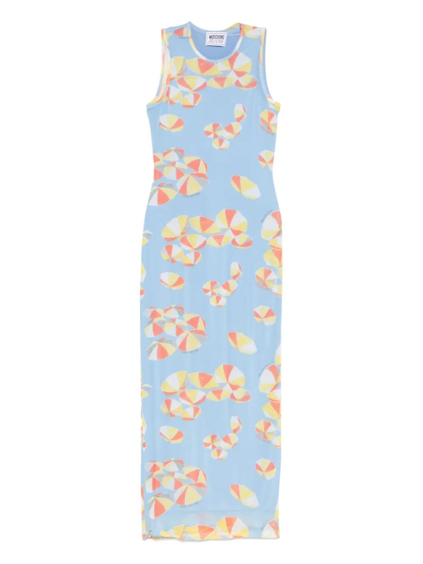 Moschino Fitted Bodice Dress With Flared Skirt