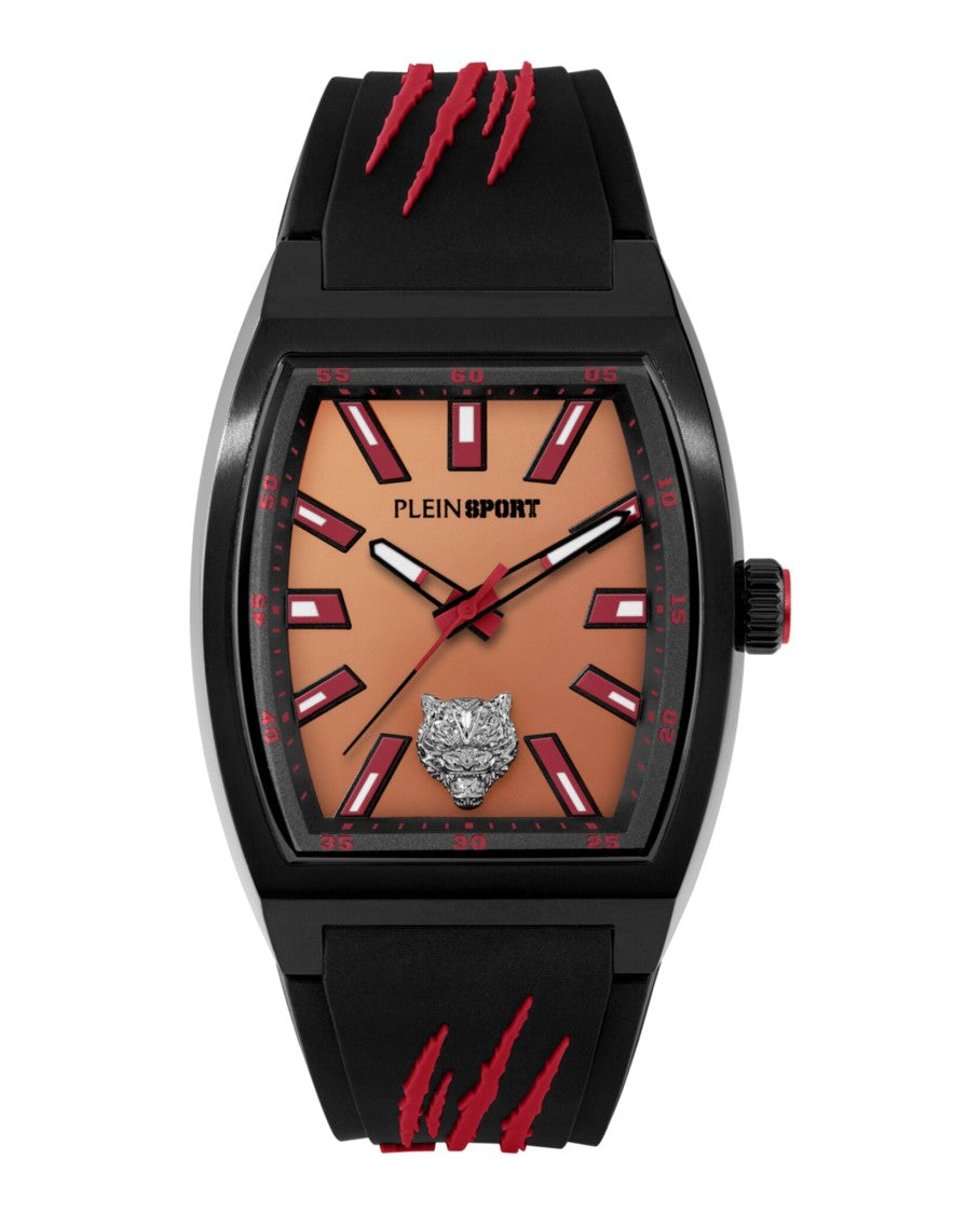 Plein Sport 40Mm Black Silicone Sport Watch
