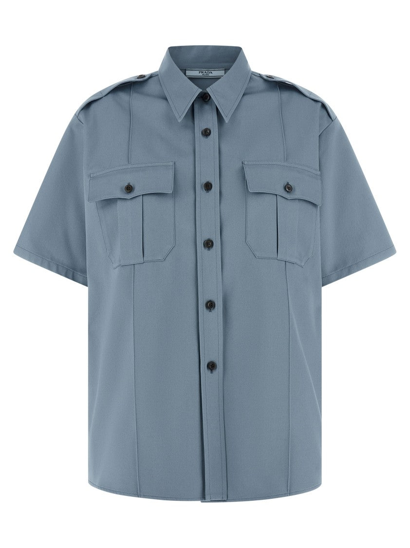 Prada Men’S Cotton Workwear Chino Shirt