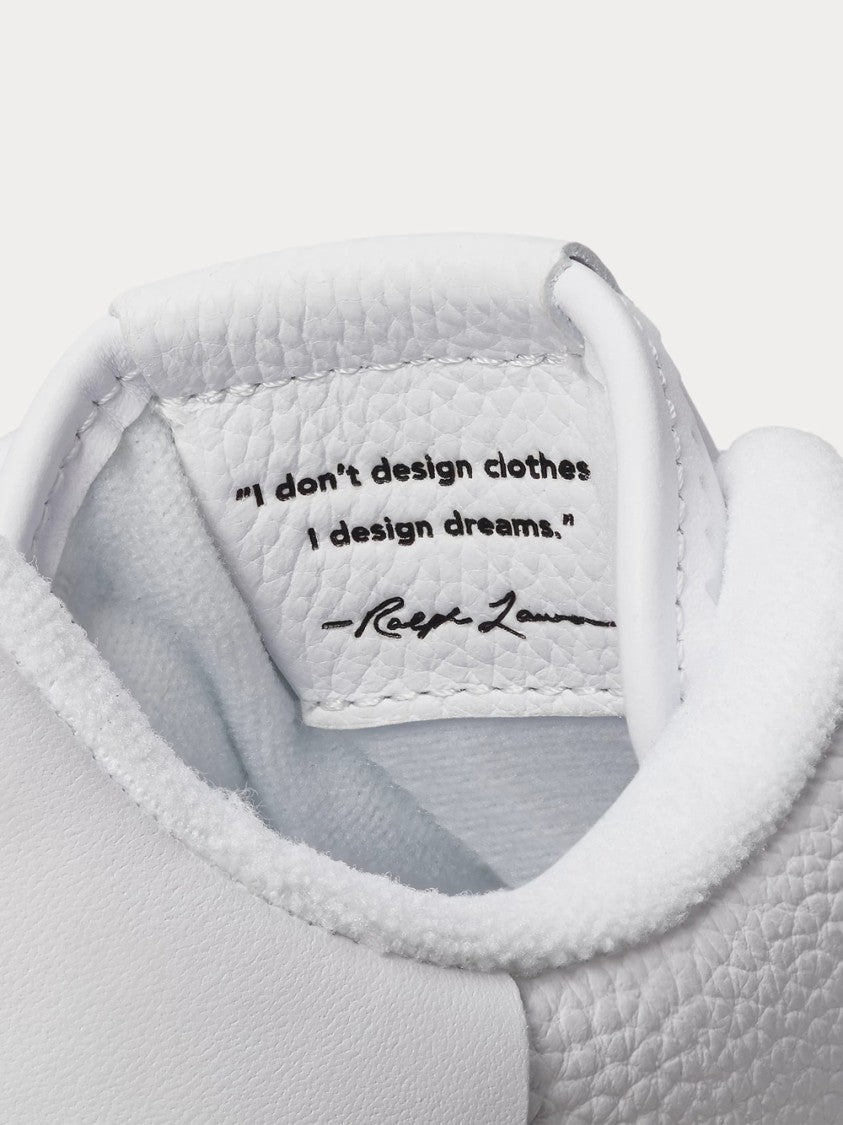 Polo Ralph Lauren White Masters Crt Leather Sneakers