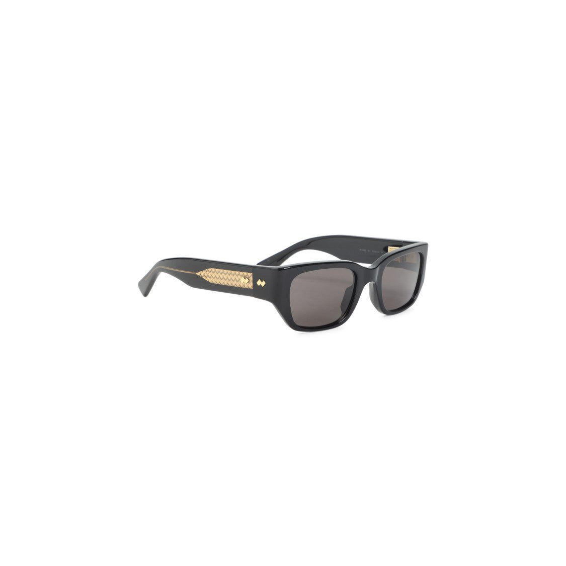 Bottega Veneta Bold Square Frame Acetate Sunglasses With Woven Temples