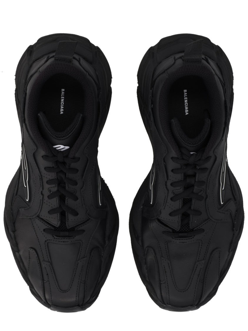 Balenciaga Monday Shoe Streamlined Leather Sneakers