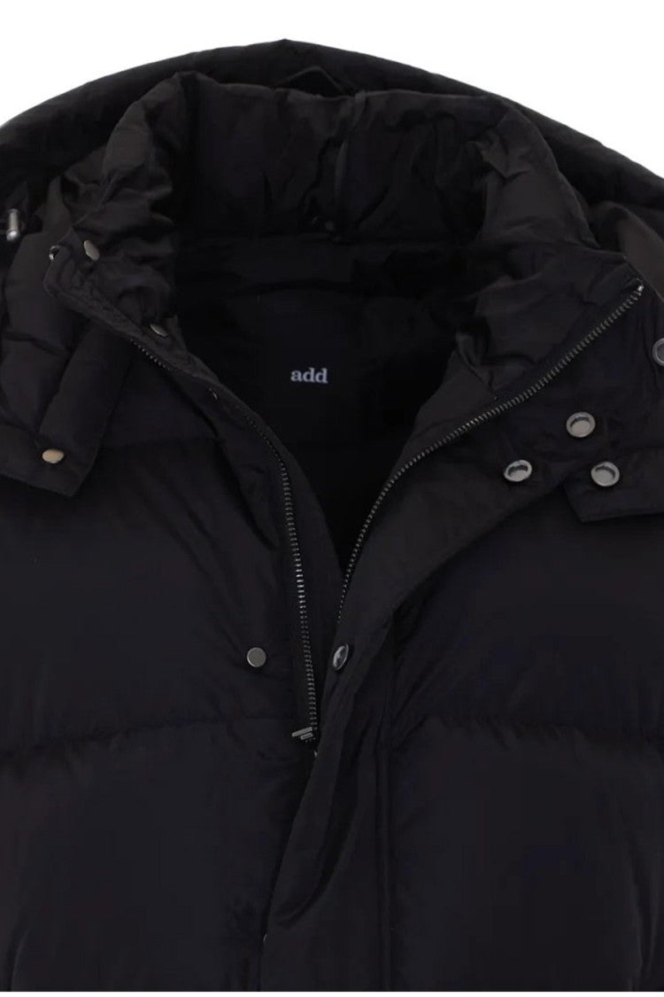 Add Black Hooded Puffer Jacket