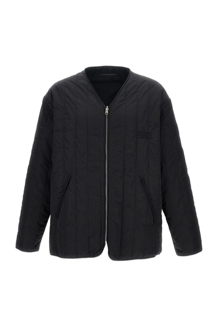 Mm6 By Maison Margiela Black Reversible Quilted Padded Jacket