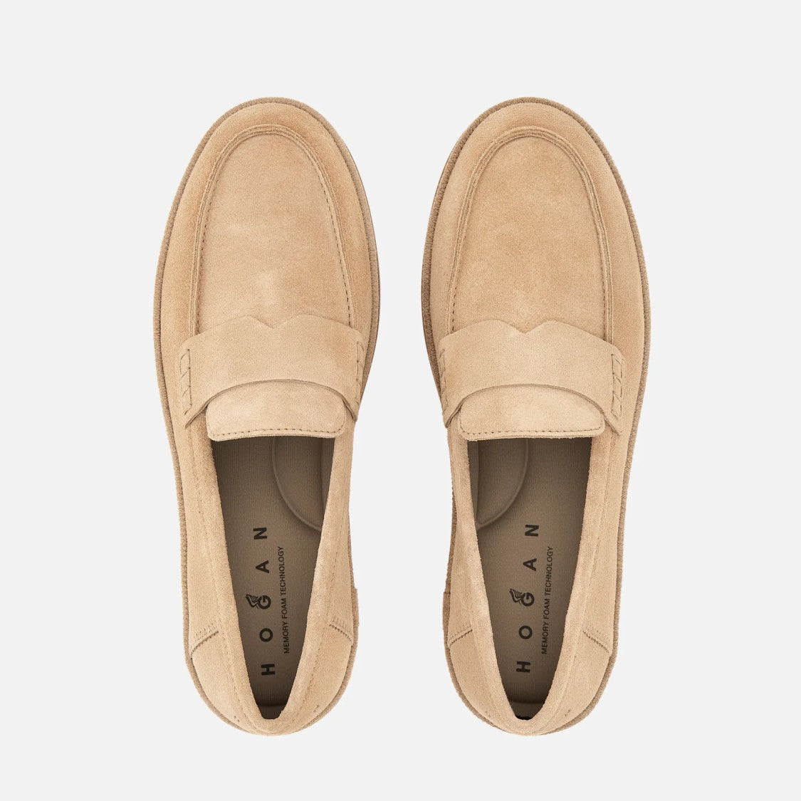 Hogan Classic Loafer-Style Flats With Rounded Toe