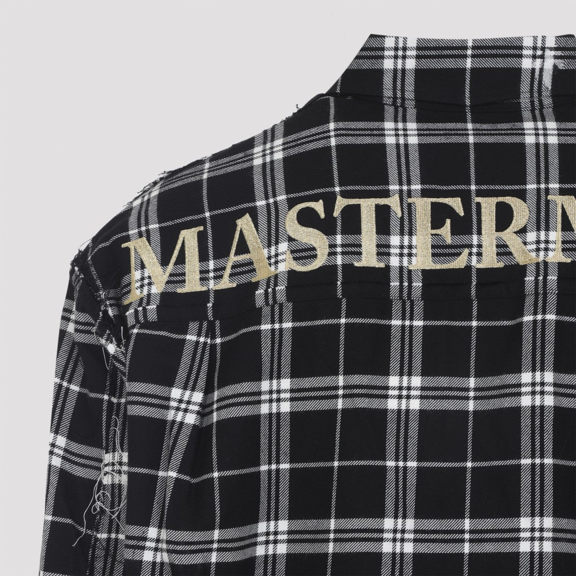 Mastermind World Reversible Raw Edge Plaid Shirt