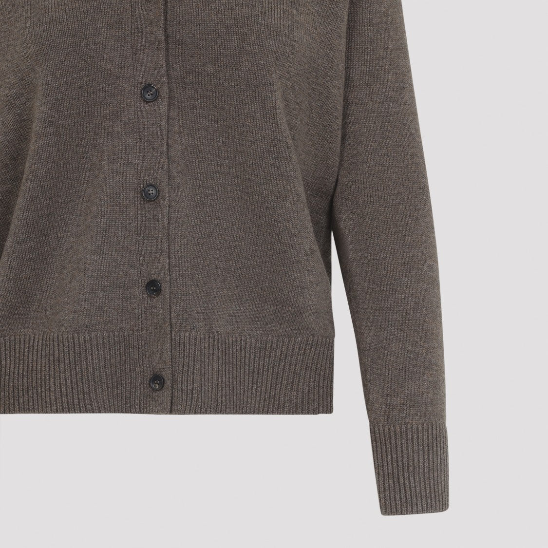 Max Mara Cedro Brown Wool And Cashmere Cardigan
