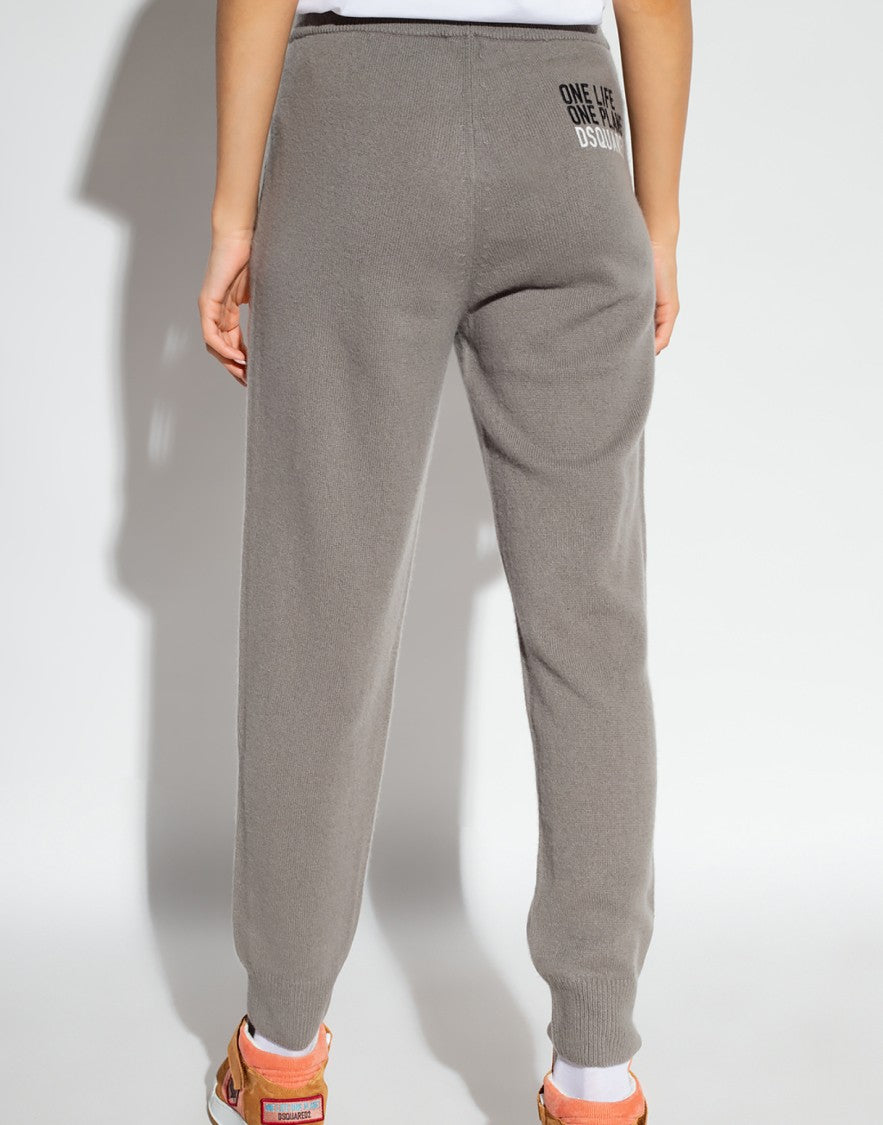 Dsquared2 Logo Knitted Cashmere Joggers Track Pants