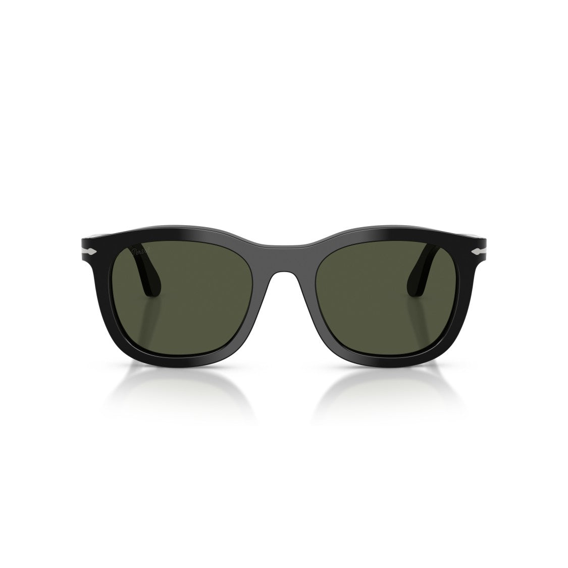 Persol 0Po3395s Rectangular Acetate Sunglasses With Dark Green Lenses