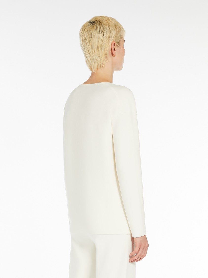 Max Mara Straight-Line Knit Top With Round Neckline