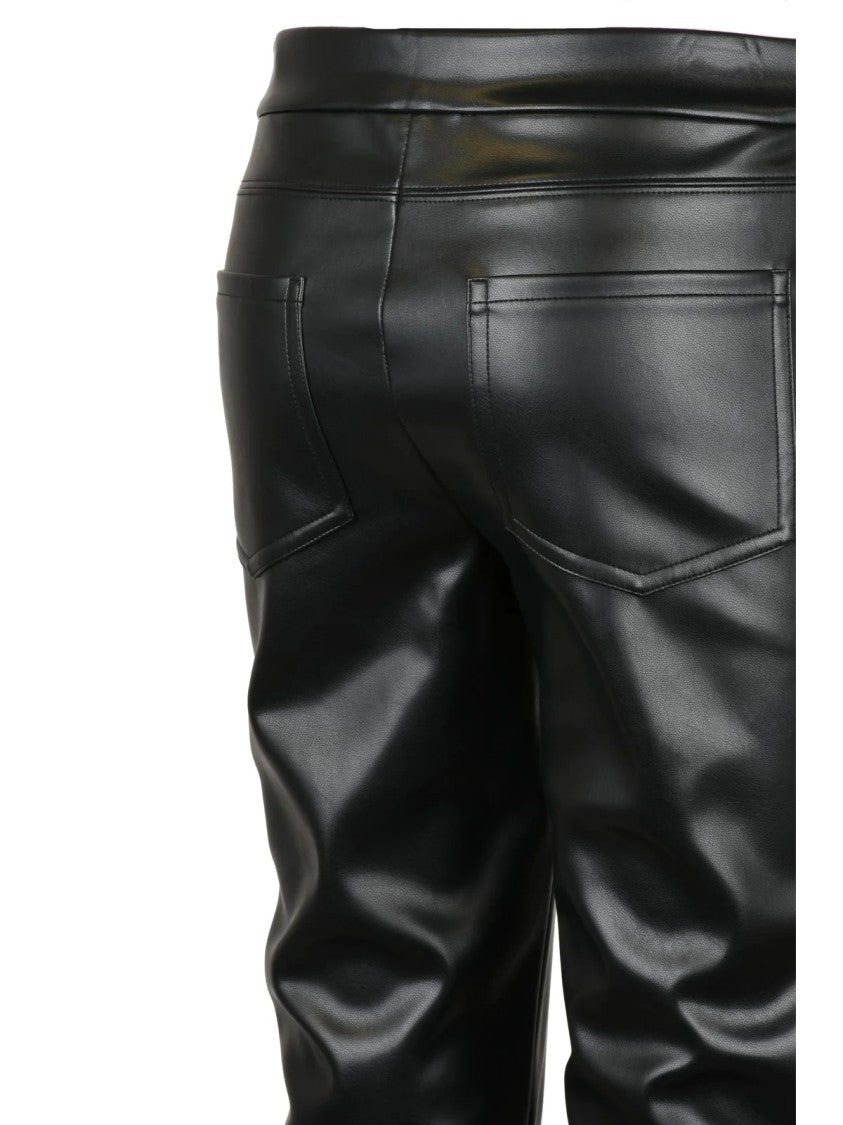 Max Mara Fluid Drape Black Trousers With Flared Leg And Practical Pockets