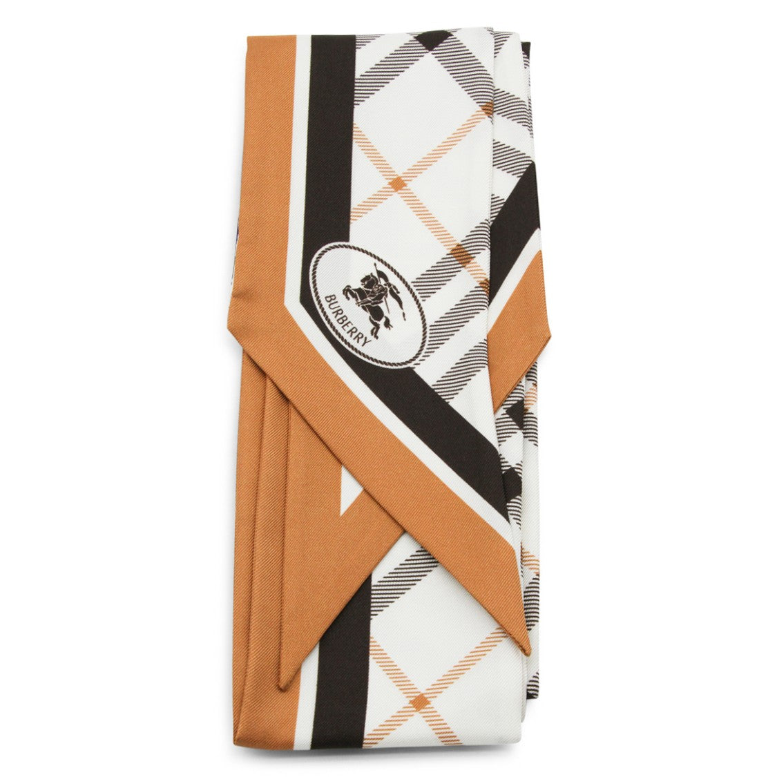 Burberry White Silk Scarf