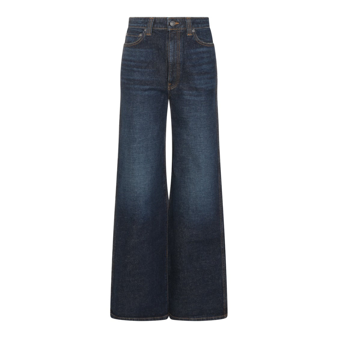 Khaite High-Waist Wide-Leg Jeans With Classic Features