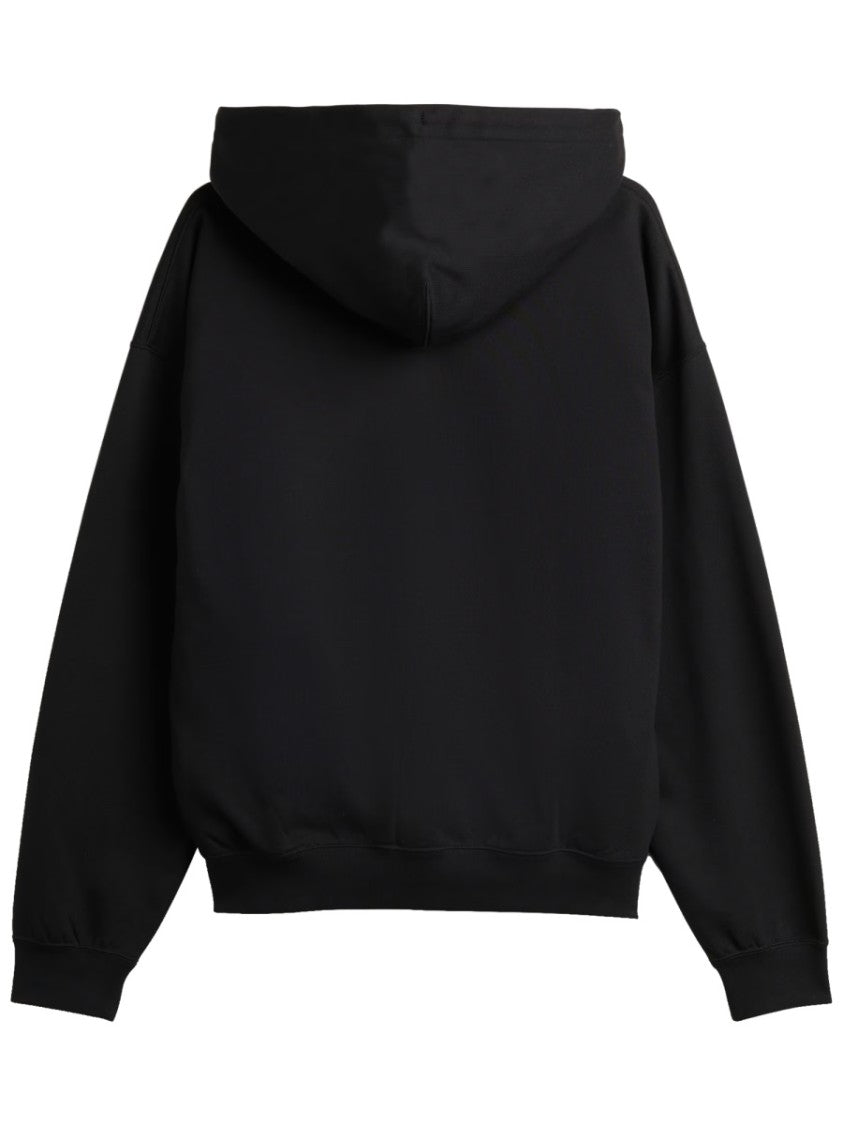 Y-3 Black Regular Fit Zippered Cotton Hoodie