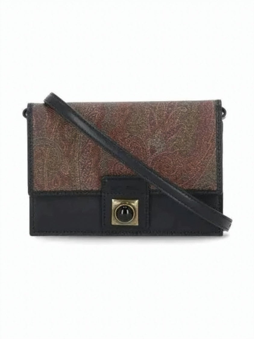 Etro Rectangular Crossbody Bag With Paisley Flap
