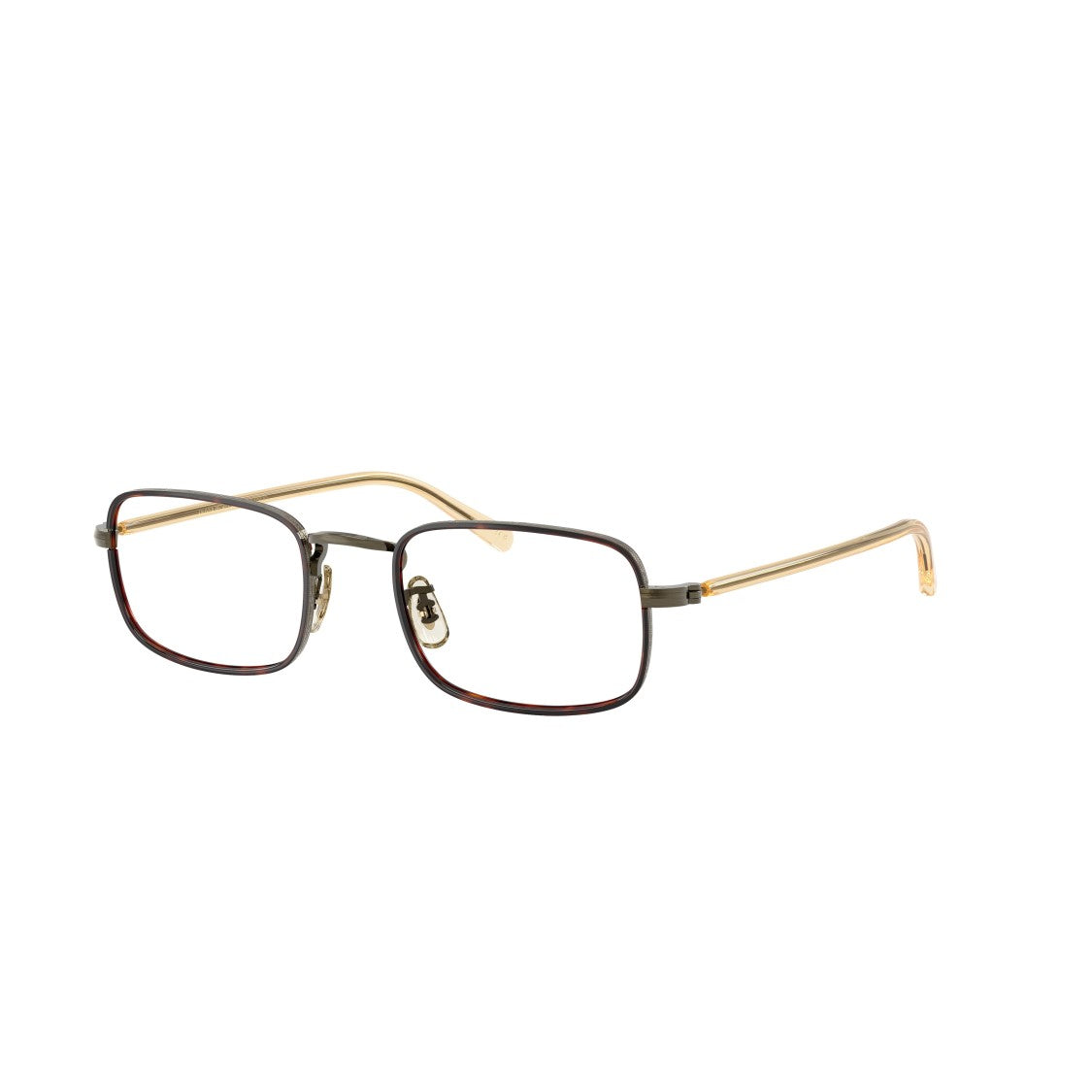 Oliver Peoples 0Ov1366t Rectangular Titanium Sunglasses With Gold-Tone Temples