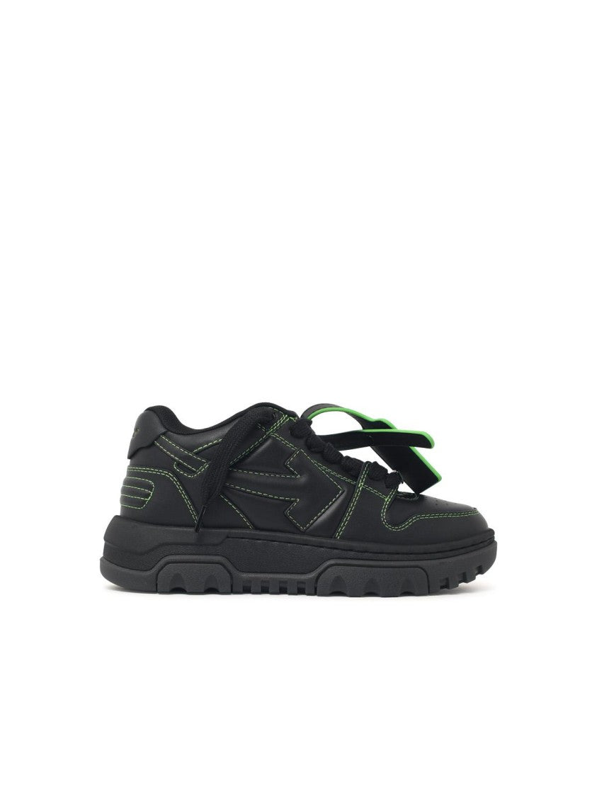 Off-White 'O.O.O. Chunky' Black Leather Blend Sneakers