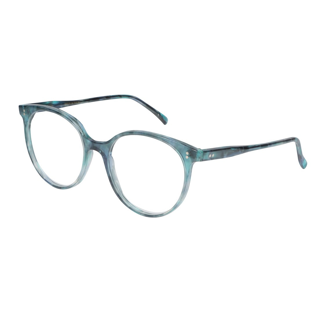 Kador Cynda/N-54 Translucent Marbled Teal And Blue Cat-Eye Sunglasses