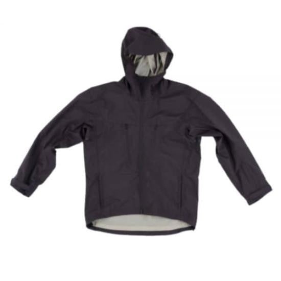 Gr10k Hooded Black Polyester Jacket With Minimalist Design And Zipper Closure