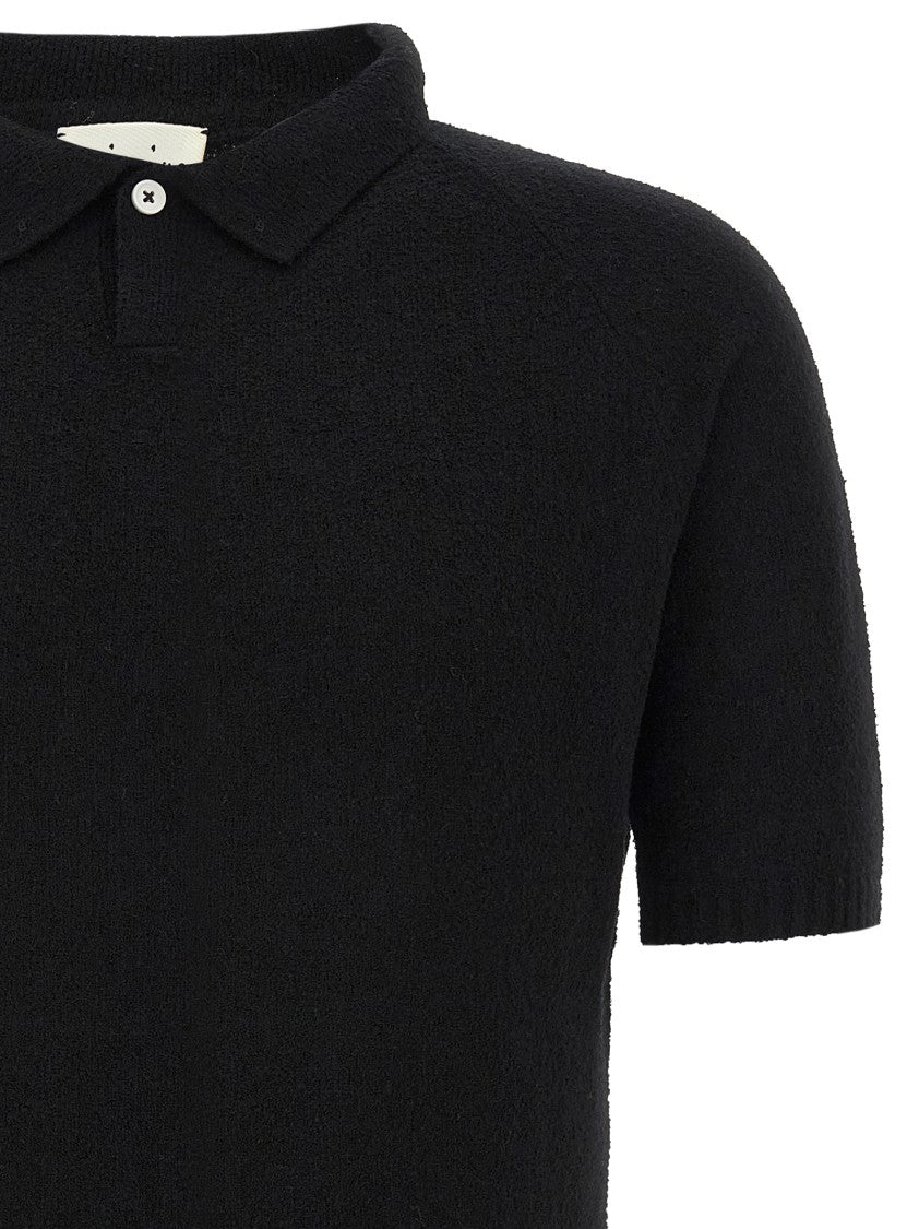 Ma'ry'ya Bouclé Cotton Polo Shirt