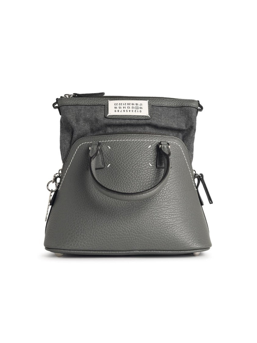 Maison Margiela 5Ac' Mini Bag In Pebble Grey Leather