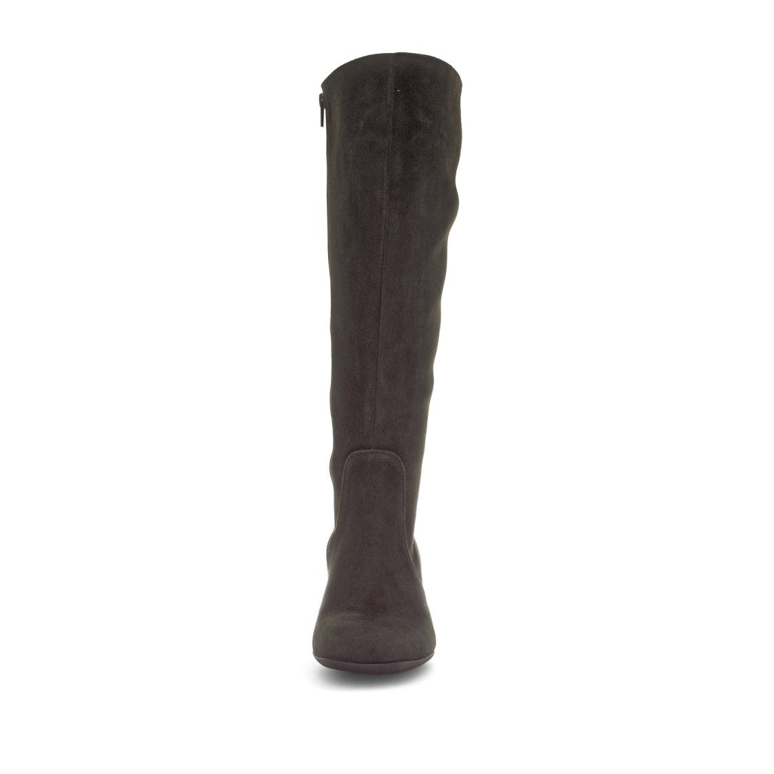 Gabor Brown Mid-Height Block Heel Side Zipper Suede Boots