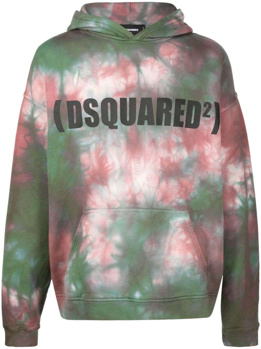 Dsquared2 Tie-Dye Logo-Print Hoodie