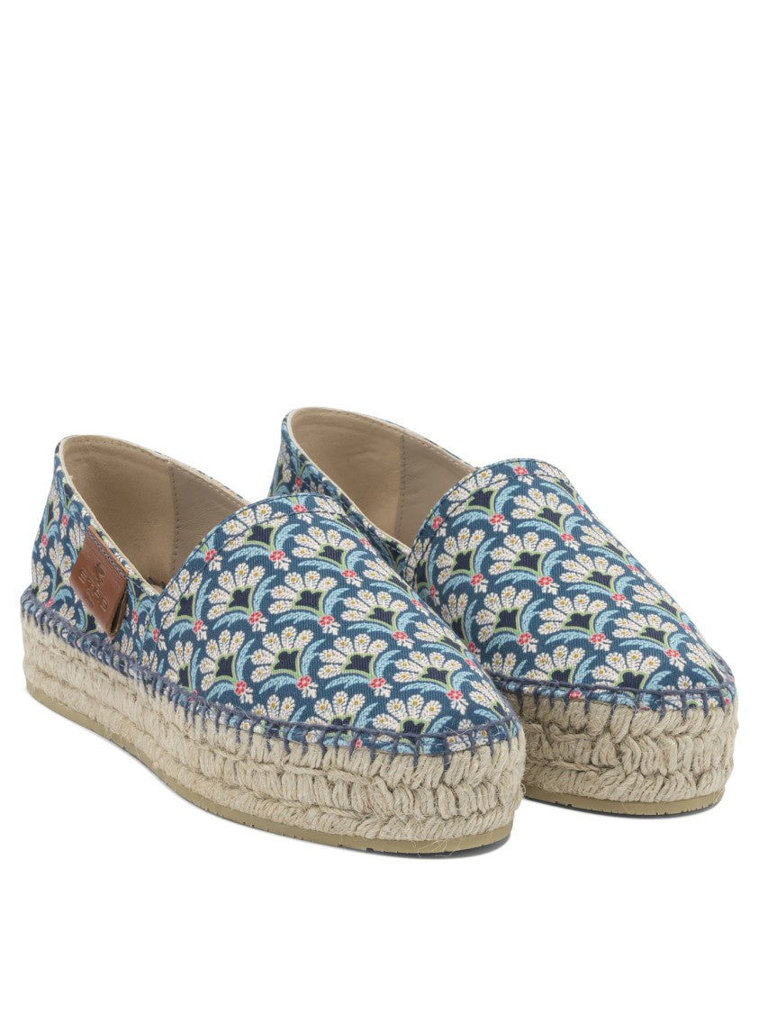 Etro Floral-Pattern Cotton Espadrilles
