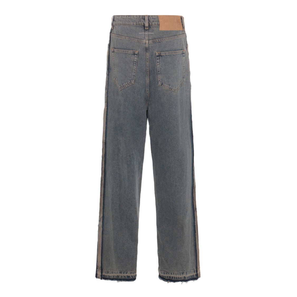 Mm6 By Maison Margiela High-Waisted Straight-Leg Jeans With Frayed Hem Detail