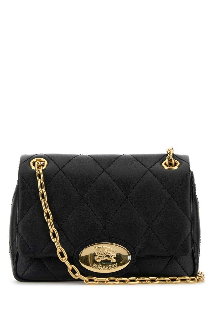 Burberry Black Leather Small Strand Shoulder Bag
