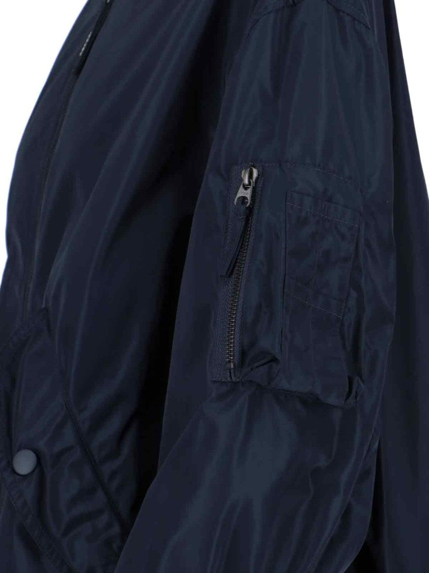 Aspesi Technical Zip-Up Coat – Navy Blue