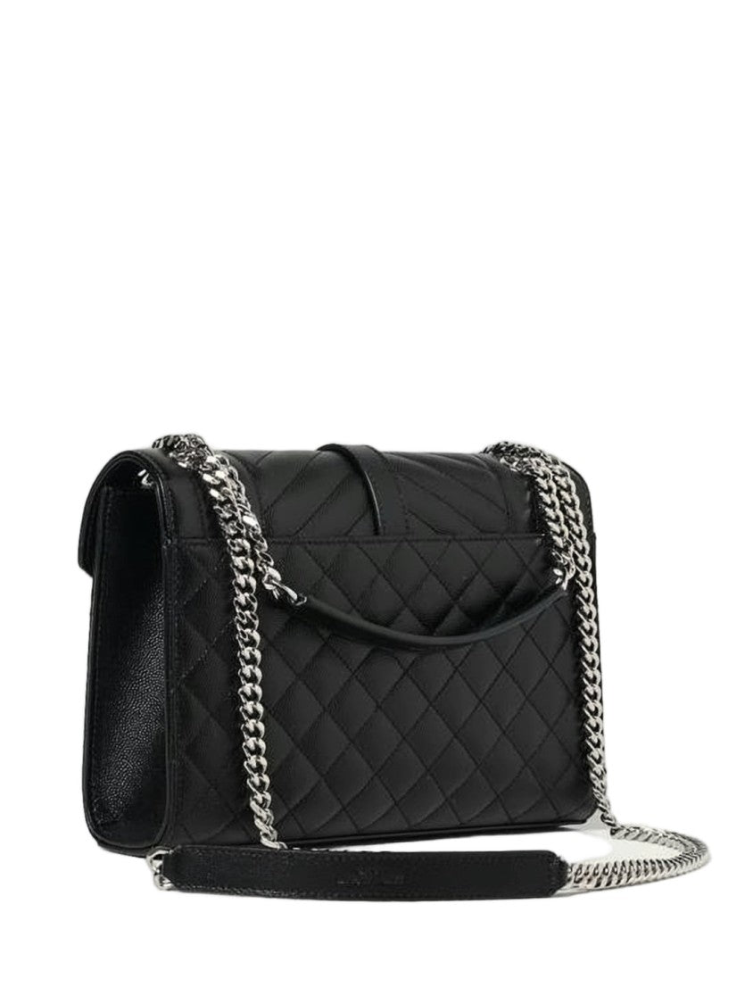 Saint Laurent Chevron-Pattern Calf Leather Shoulder Bag