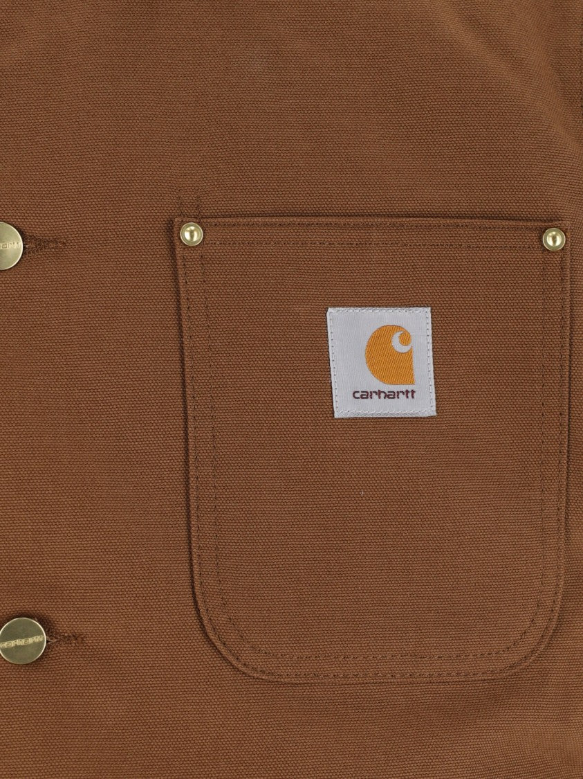 Carhartt Wip Brown Og Chore Velvet-Collar Cotton Jacket