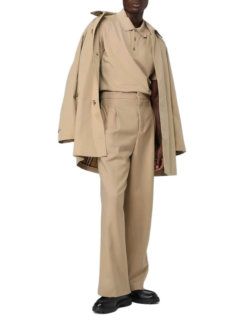 Burberry Classic Short Car Coat In Smooth Cotton Fabric